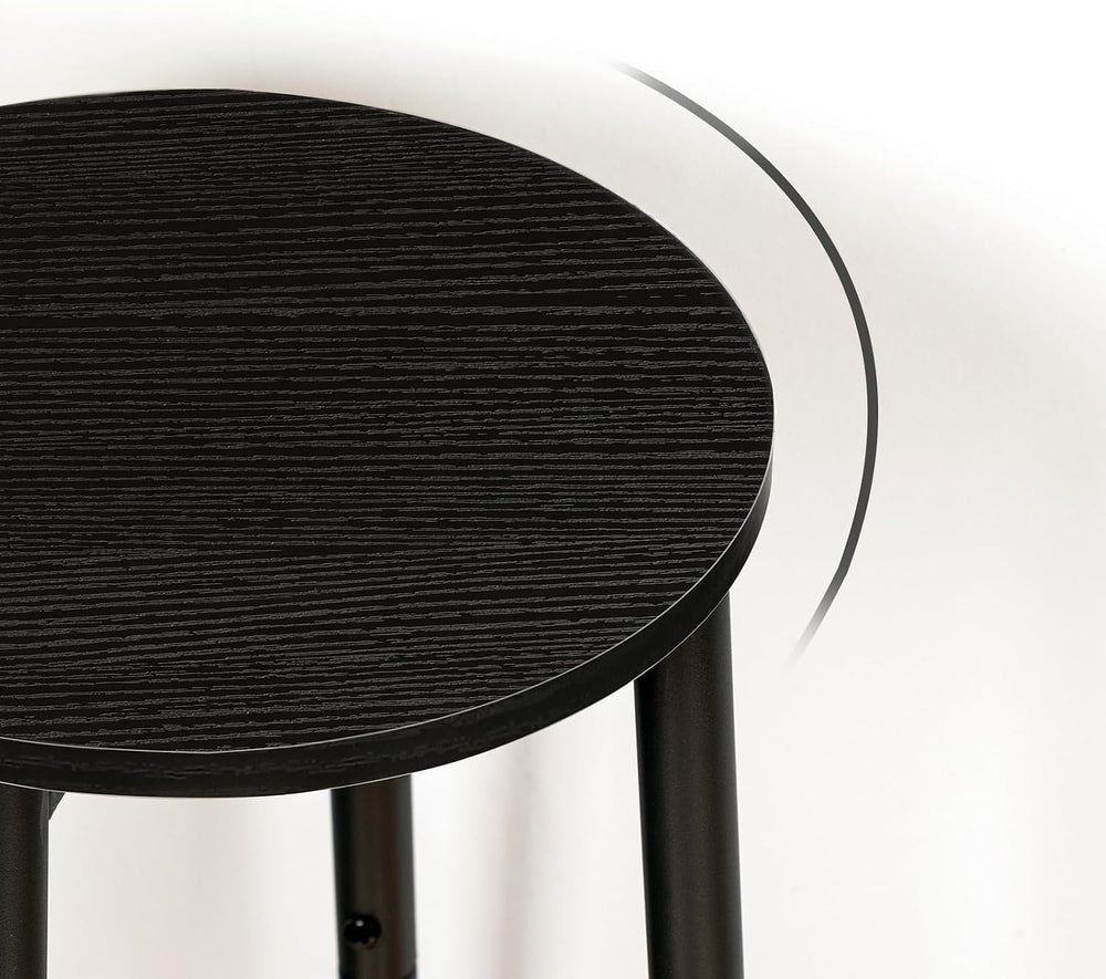 HOOBRO Bar Stools, Set of 2 Bar Chairs, Kitchen Round Height Stools with Foot...