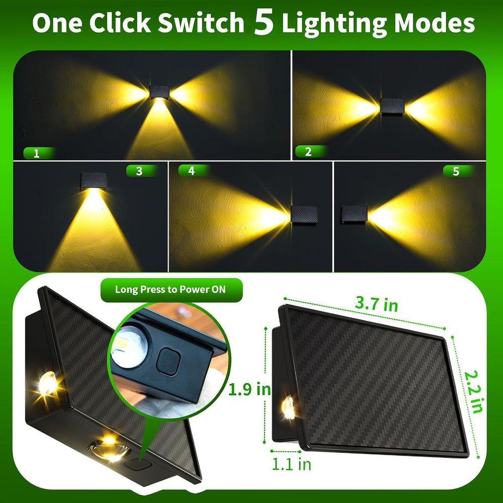 JSOT Solar Fence Lights Outdoor - 8 Pack Solar Lights Outdoor Waterproof Idea...