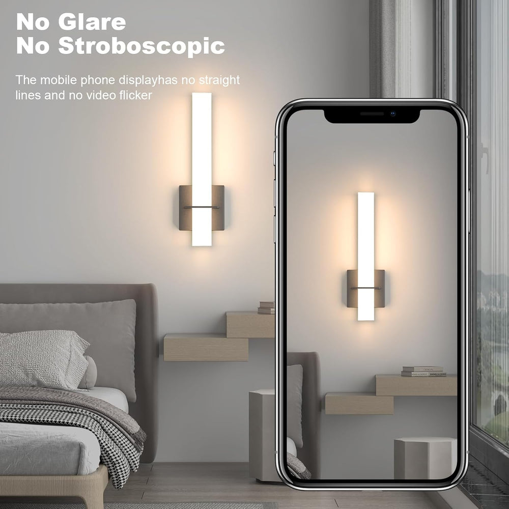 15.7inches Modern Led Wall Sconces,18W 3000K 1200Lumen Bathroom Vanity Wall L...
