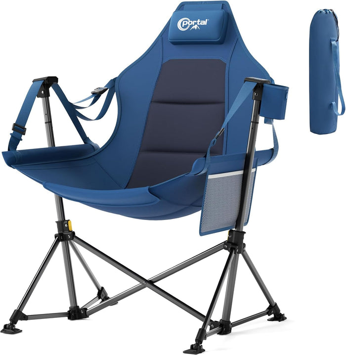 Portal Hammock Camping Chair,Adjustable Recline Backrest,Blue