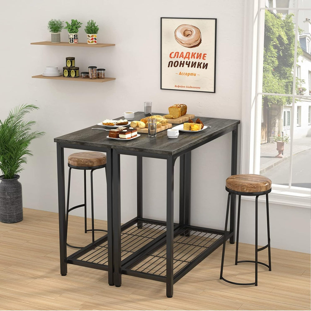 Ecoprsio Console Table Sofa Table with Mesh Shelves, 2 Tier Entryway Table Fo...