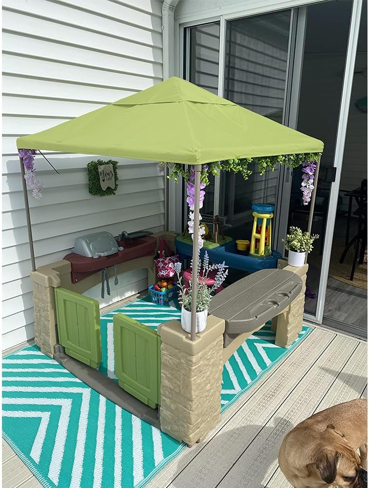YardJoyliz Upgraded All Around Playtime Patio Canopy for Step2 BBQ Center