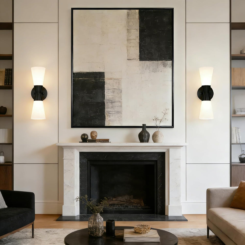 Wall Sconces Set of 2 for Bathroom, Modern Indoor Vanity Light Fixtures 15&qu...
