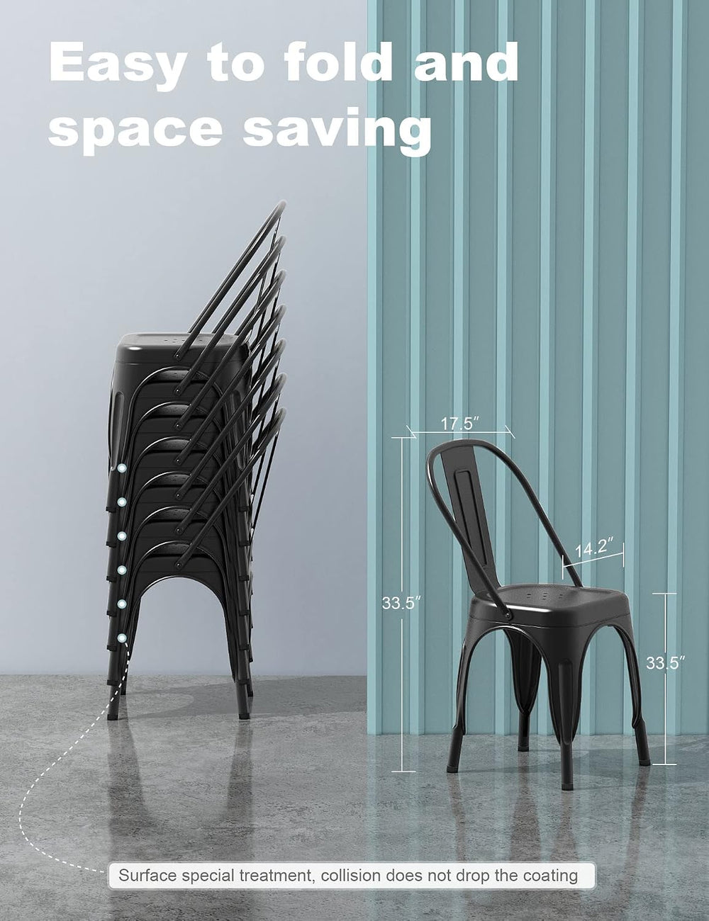 Nazhura Metal Dining Chair Farmhouse Tolix Style for Kitchen Dining Room Café...