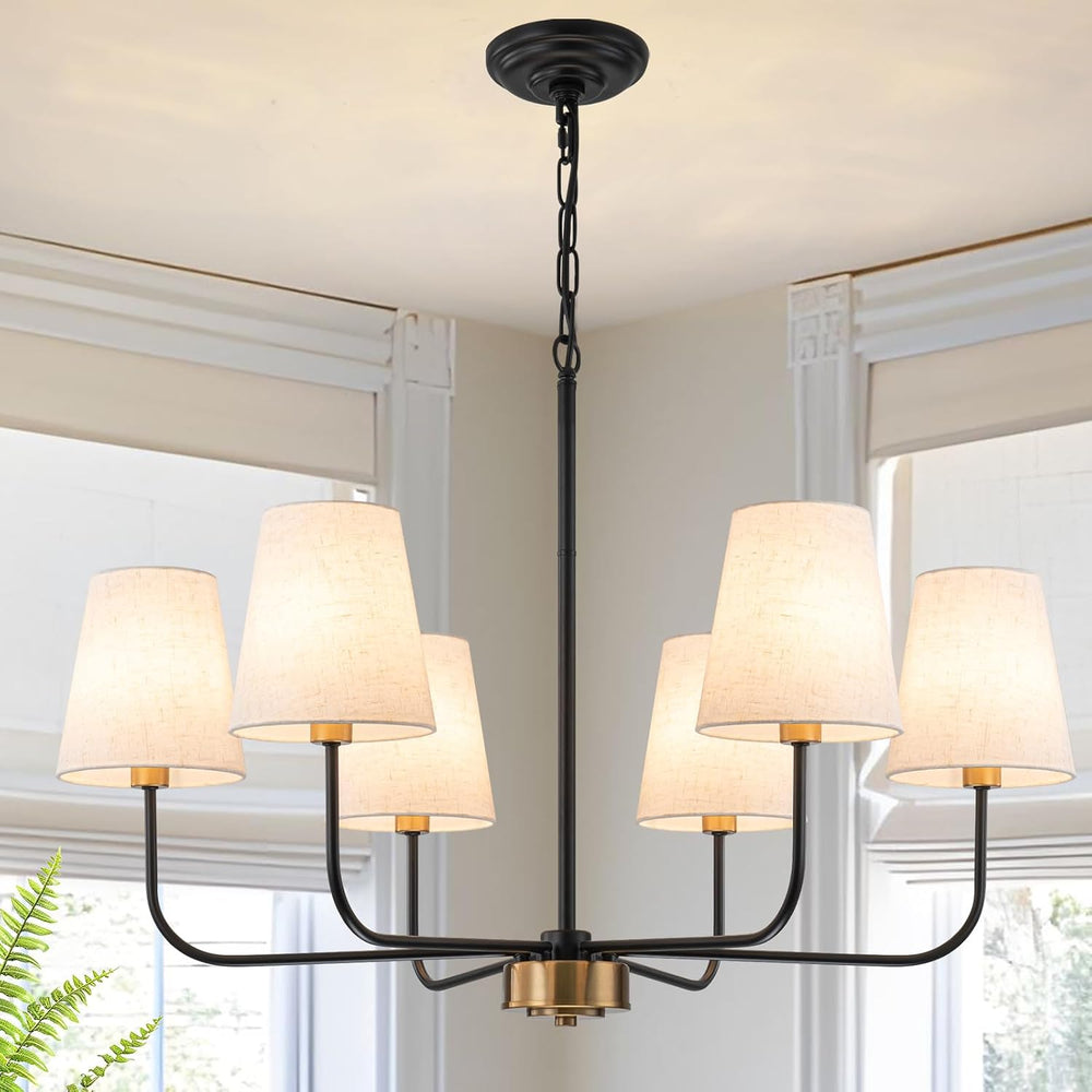 31.5" Dining Room Chandelier with Shades Modern Pendant Lights Kitchen