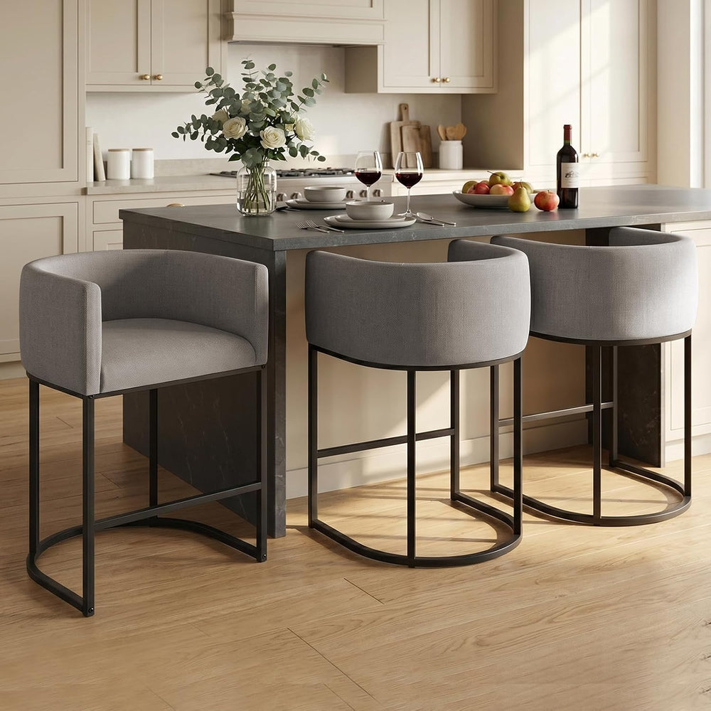 Counter Height Bar Stools Set of 3, 24 Inch Seat Height Barstools for Dining ...