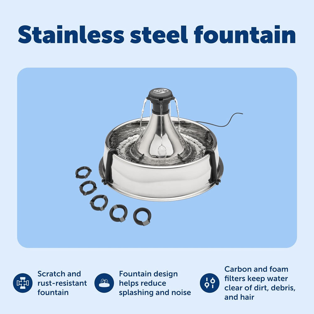 PetSafe Drinkwell Stainless Multi-Pet Fountain, red, 8 lb (PWW00-13705)