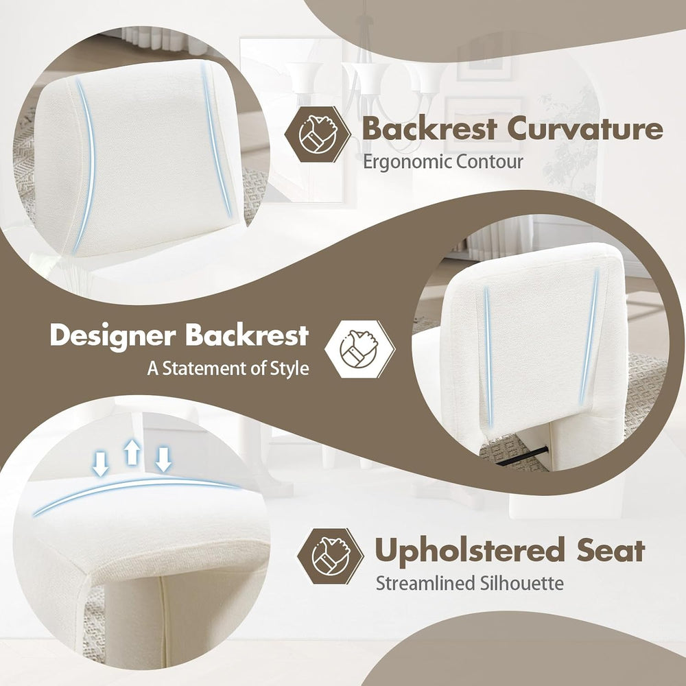 Hyfirm Upholstered Dining Chairs Set of 6, No Assembly Reception Chairs