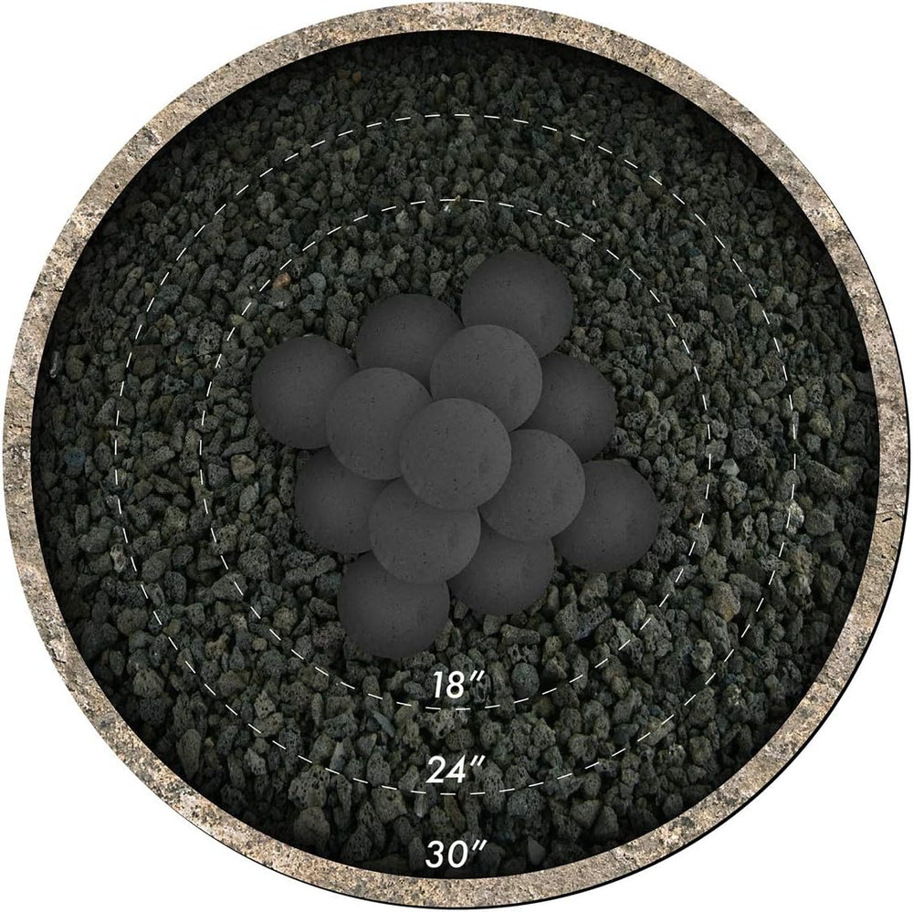 Ceramic Fire Balls | Set of 14 | Modern Accessory for Indoor and Outdoor Fire...