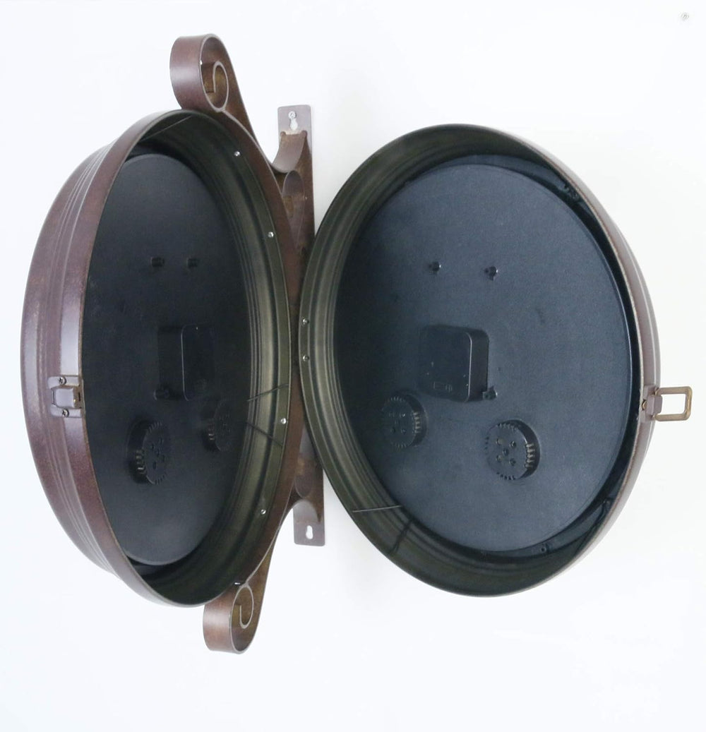 BESTIME MT-32 Three-in-one Double Sided Metal Wall Clock.Quiet,Easy Read,Anti...
