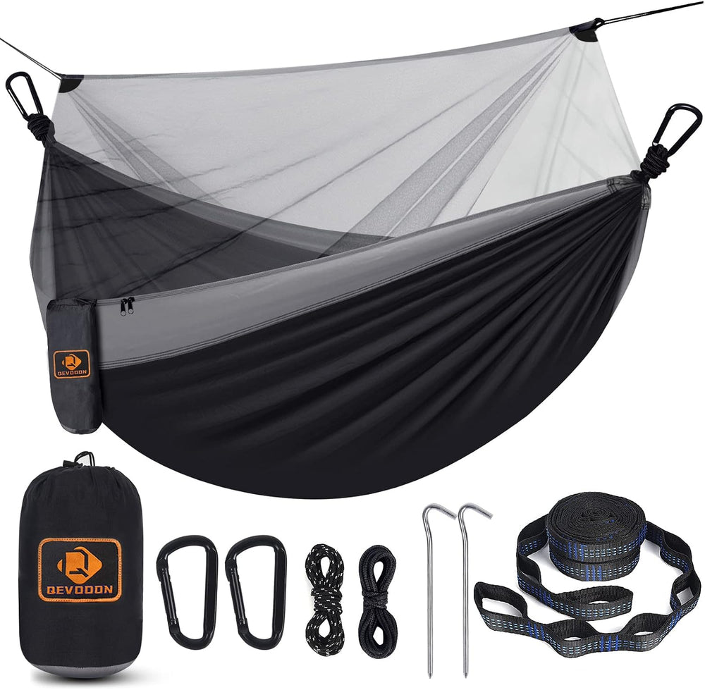 Camping Hammock with Net,Portable Lightweight Double Hammocks with Tree Strap...