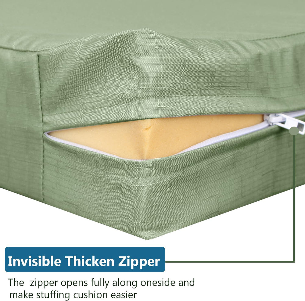 Patio Seat Cushion Covers,Washable Slip Covers Replacement,Waterproof Outdoor...