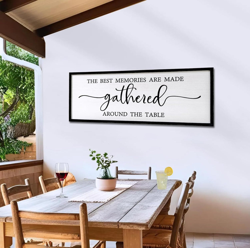 The Best Memories are Made Gathered Around The Table Framed Wall Art 40'&...