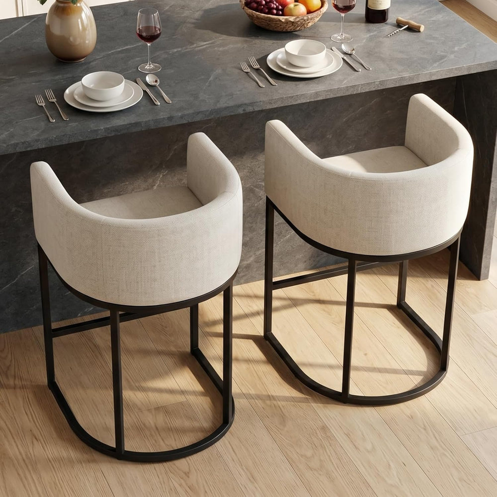 Counter Height Bar Stools Set of 2, 24 Inch Seat Height Barstools for Dining ...