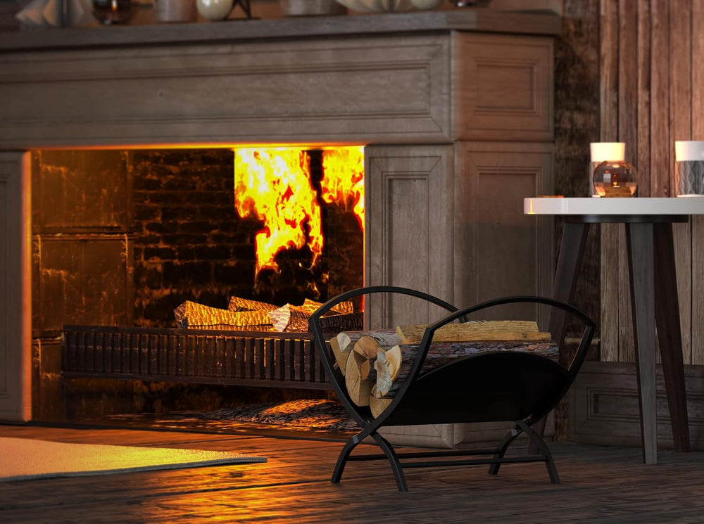 Fire Beauty Folding Firewood Rack Indoor Outdoor Log Storage Holder