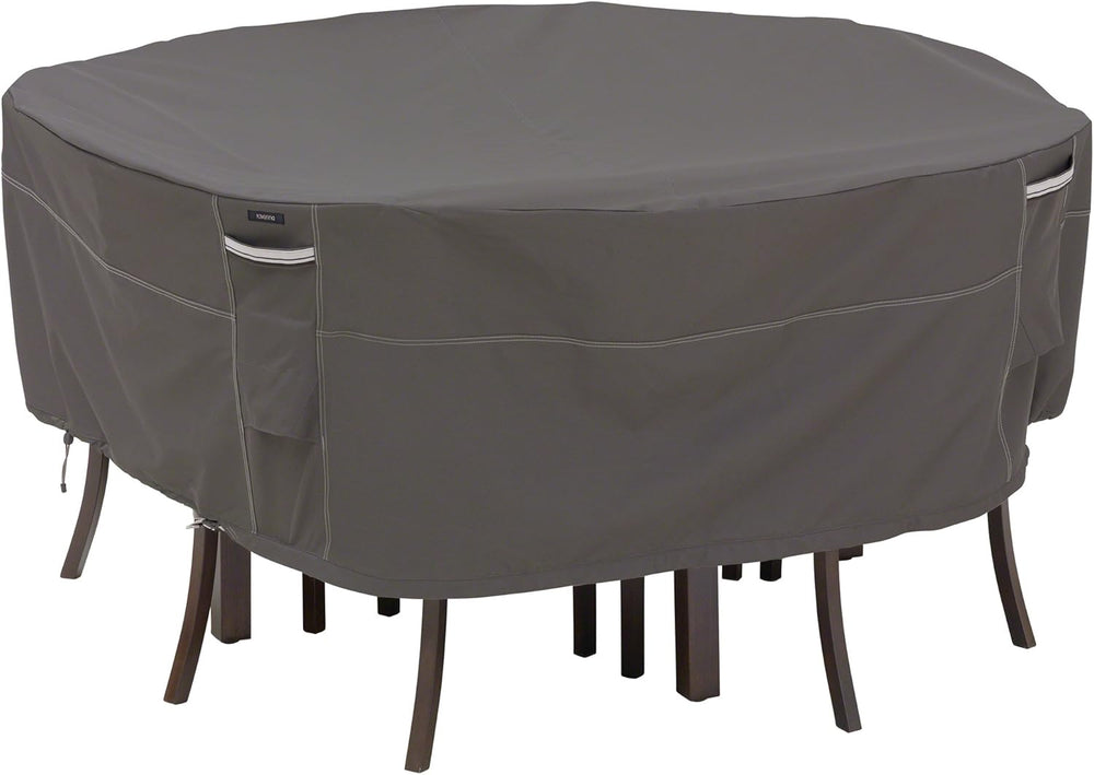 Classic Accessories Ravenna Water-Resistant 70 Inch Round Patio Table & C...