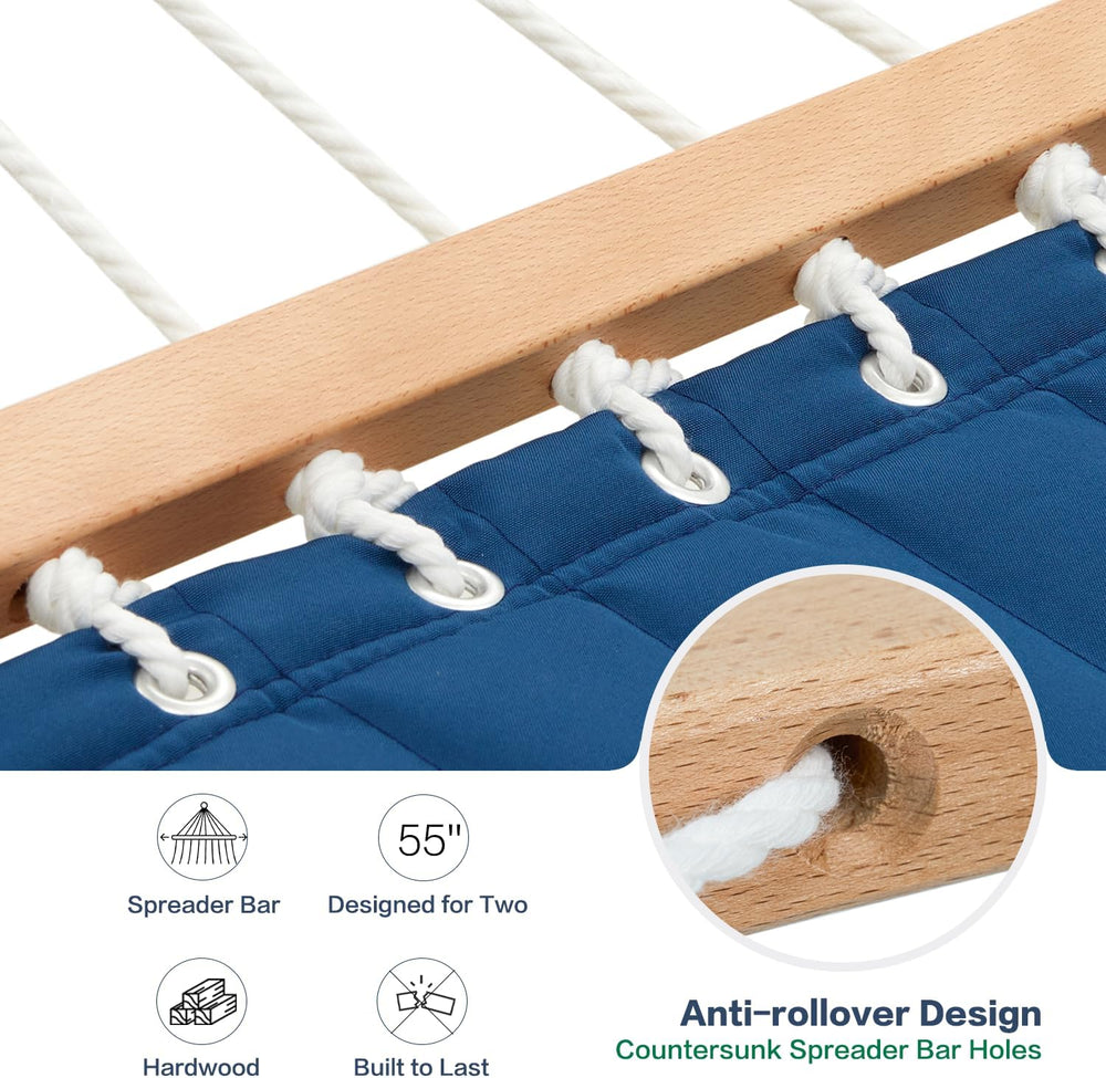 GAFETE 14FT 2 Person Family Hammock for Outside with Soft Pillow, Oversized