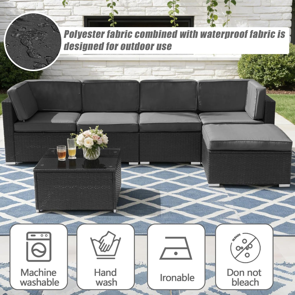 11 Pcs Outdoor Patio Cushion Cover Replacement, Waterproof Patio Cushion Cove...