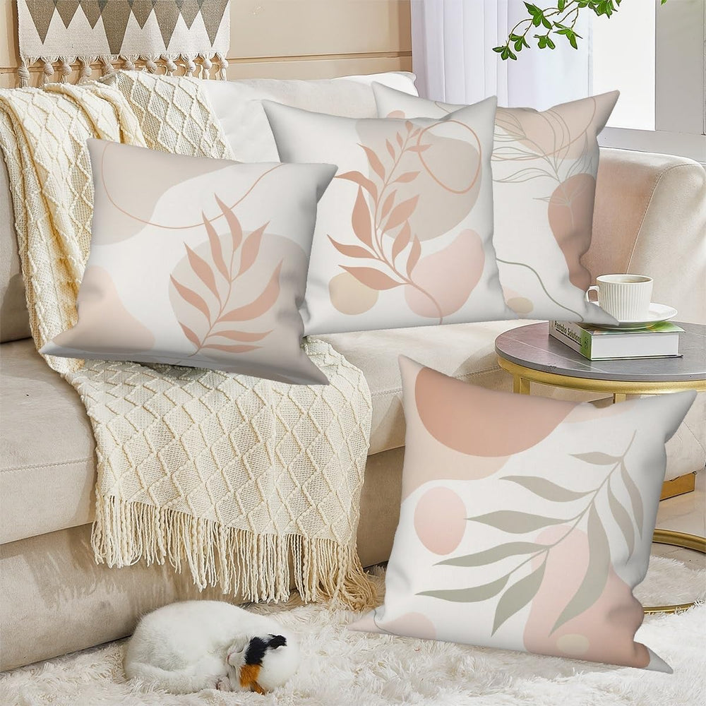 Abstract Boho Throw Pillow Covers 24"x24" Set of 4, Morden Minimali...