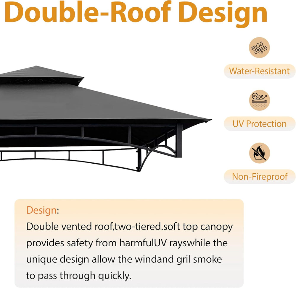 Coastshade Replacement Gill Gazebo BBQ Canopy Top for Model #L-GG001PST-F,8x5...