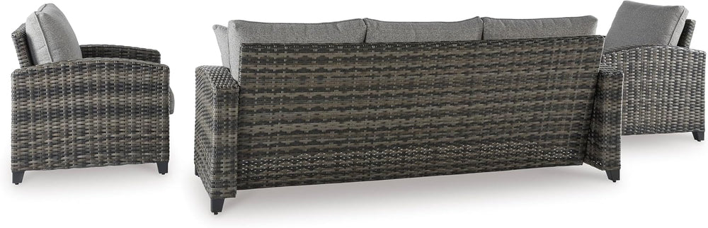 Signature Design by Ashley Oasis Court 4-Piece Patio Furniture Set, Gray
