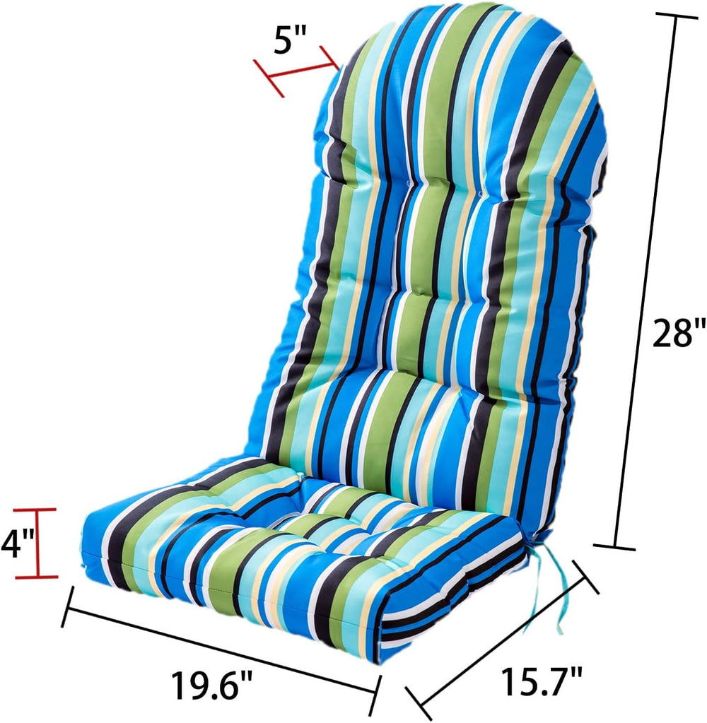 Enipate Weather Resistant Adirondack Chair Cushions High Back Indoor Outdoor ...