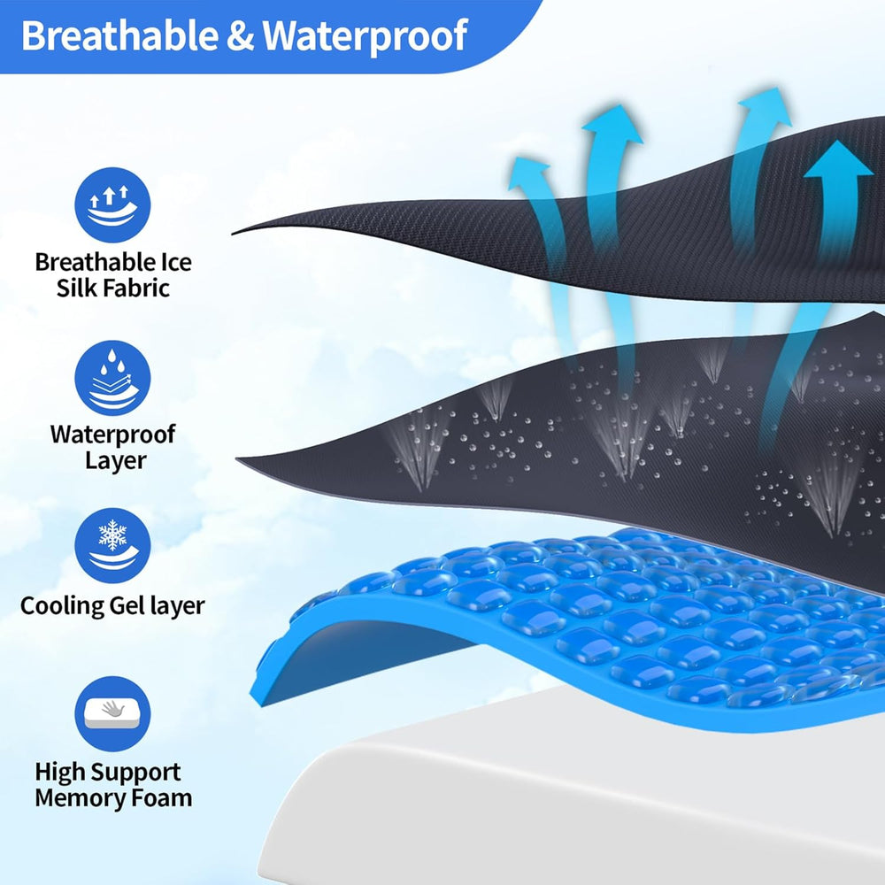 Wheelchair Cushions, 18''x16''x 3'' Gel Wheelchair Se...