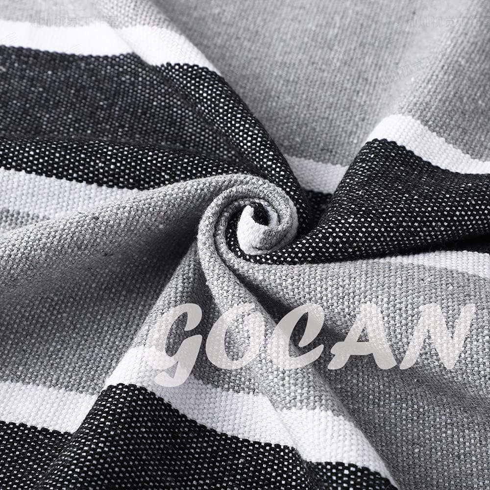 GOCAN Hammock 2 Person Outdoor bedsize 220 x 150cm（Gray & White Stripes）