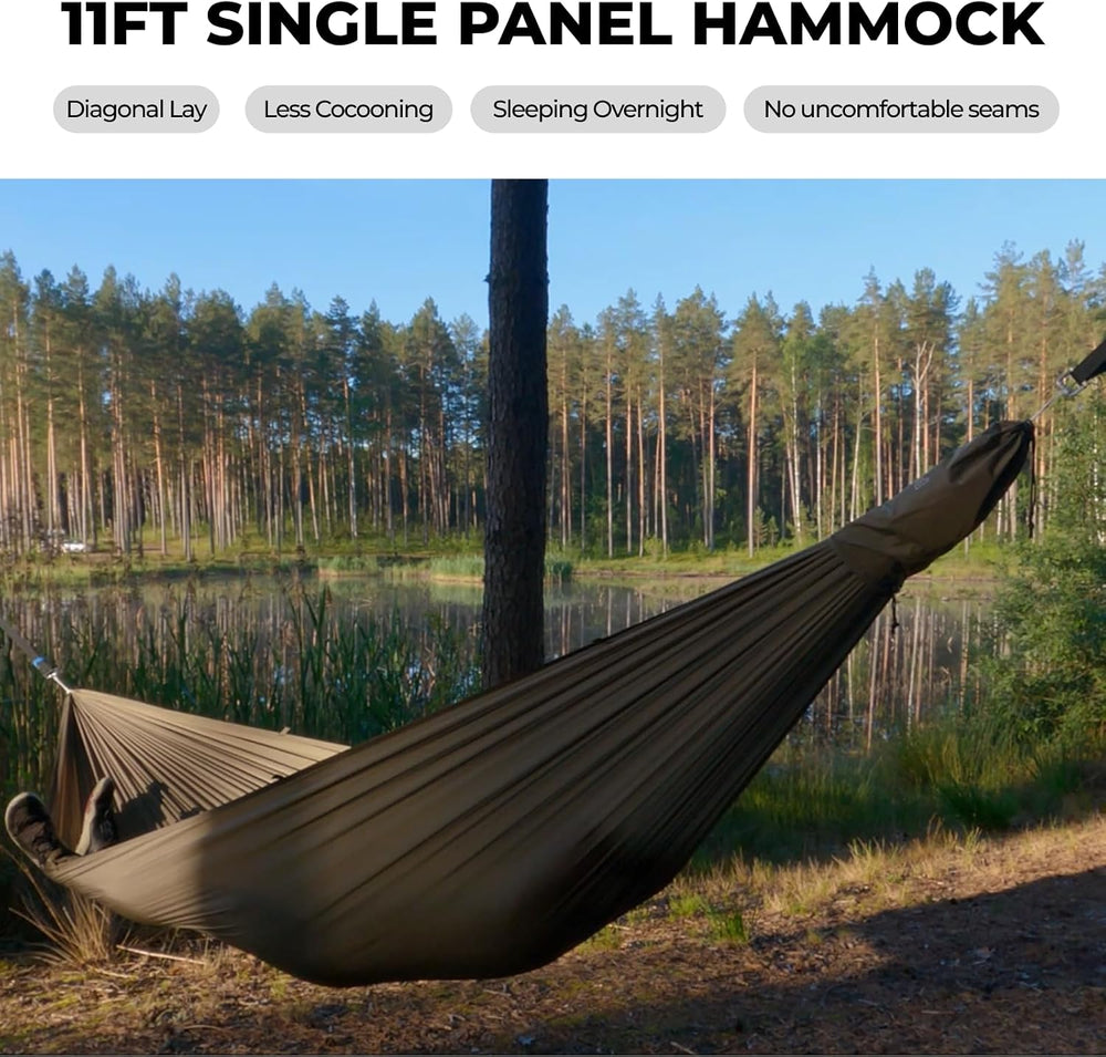 Onewind 11ft Ultralight Camping Hammock for Hiking Backpacking, OD Green