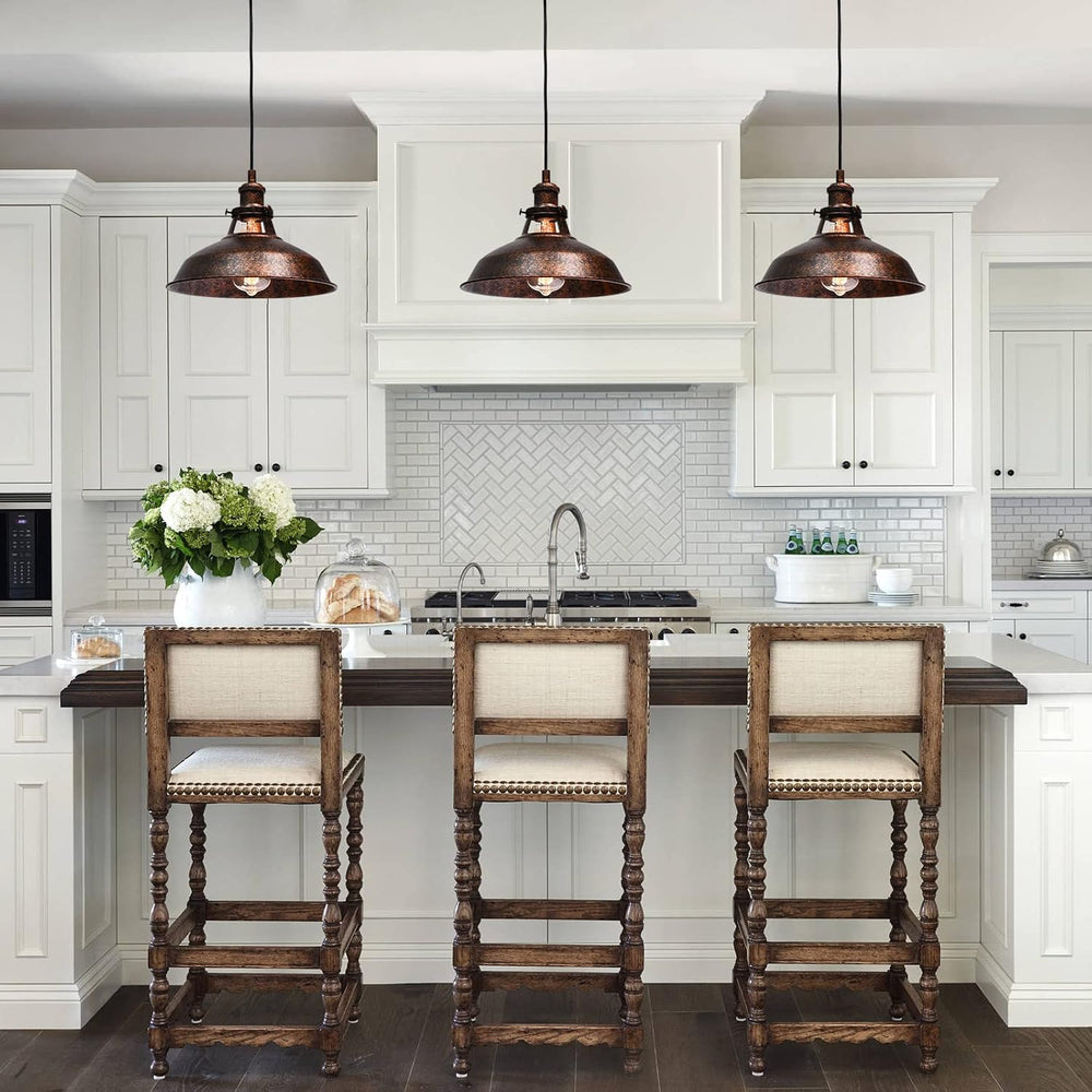 Lingkai Industrial Barn Pendant Light Farmhouse Hanging Lighting Small Chande...