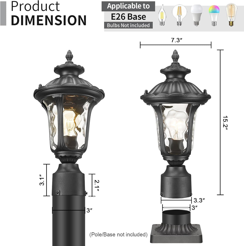 Outdoor Post Lights Fixtures Lamp Post Light Fixture, Pole Lantern Lighting F...