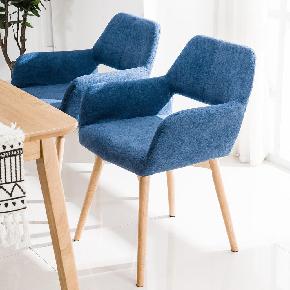 Mid Century Modern Dining Chairs Set of 2 & 4 & 6 Comfy Accent Chair ...