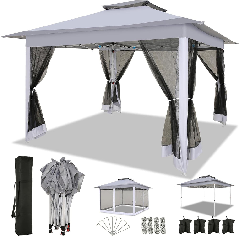 COBIZI 12x12 Pop up Gazebo on Clearance with Mosquito Netting, Carpas para Pa...