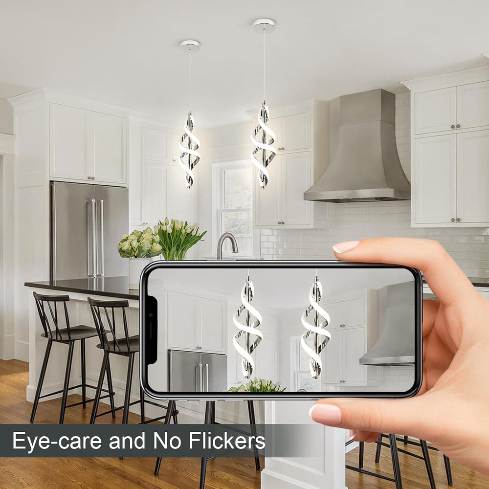Pendant Light,4000K Modern LED Pendant Lights Kitchen Island,Adjustable Penda...