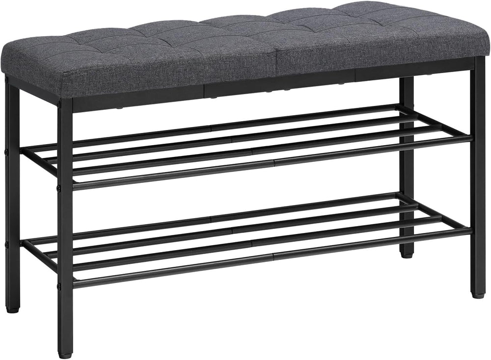 HOOBRO Shoe Bench, Storage Bench with Cushion, Entryway Bench Shoe Shelf with...