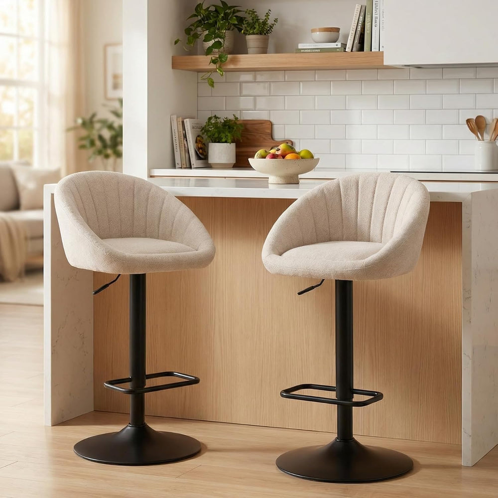CIMOTA Swivel Adjustable Bar Stools Set of 2 Modern Counter Stools Bar Chairs...