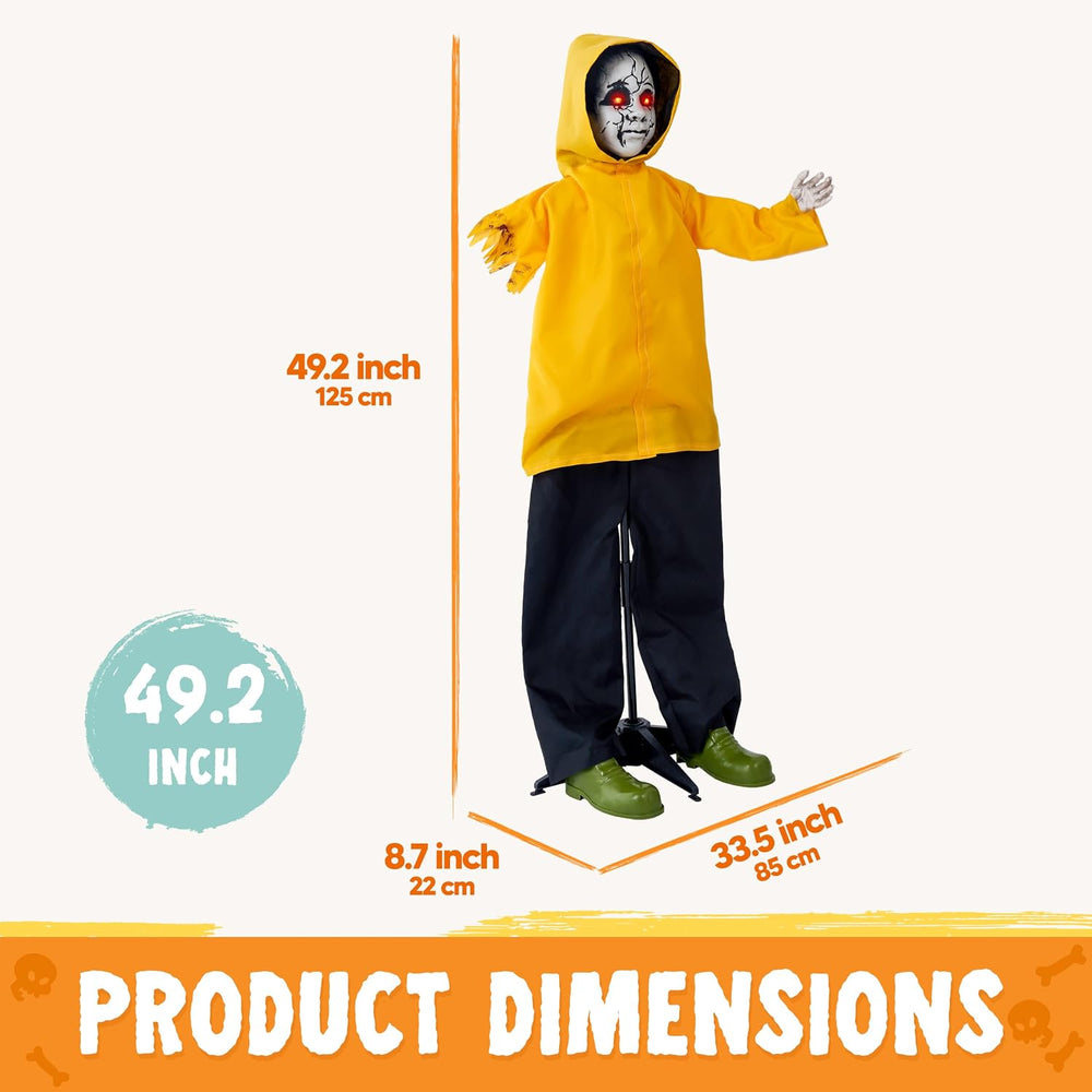 JOYIN Halloween Decorations Outdoor Ghost, Life Size Halloween Animatronics G...