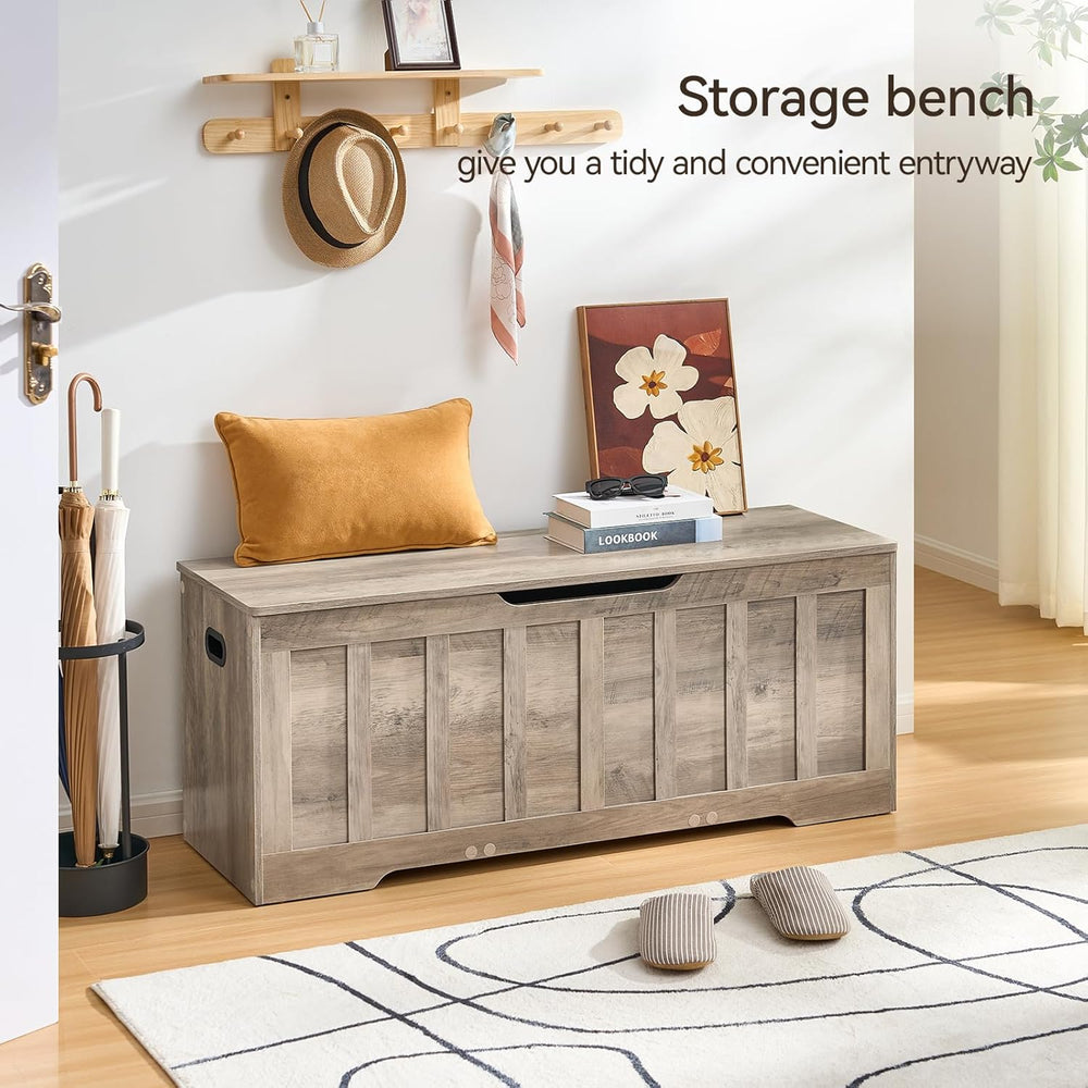 VANKILEY 47.2" Storage Chest Extra Large,Storage Trunk with 2 Safety Hin...