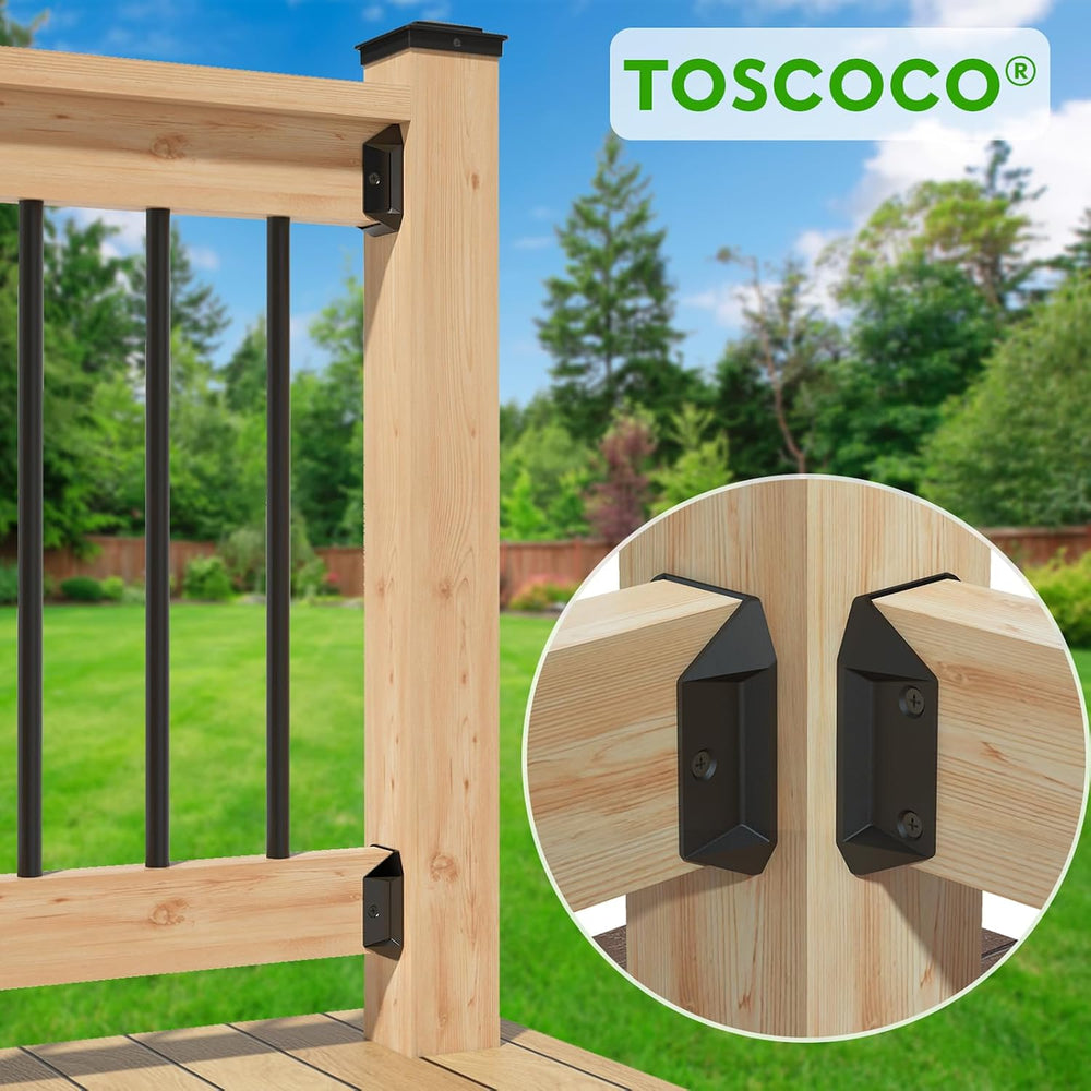 20 Pcs Heavy Duty ADC-12 Aluminum Deck Railing Brackets for 2x4 (Actual 1 ½&q...