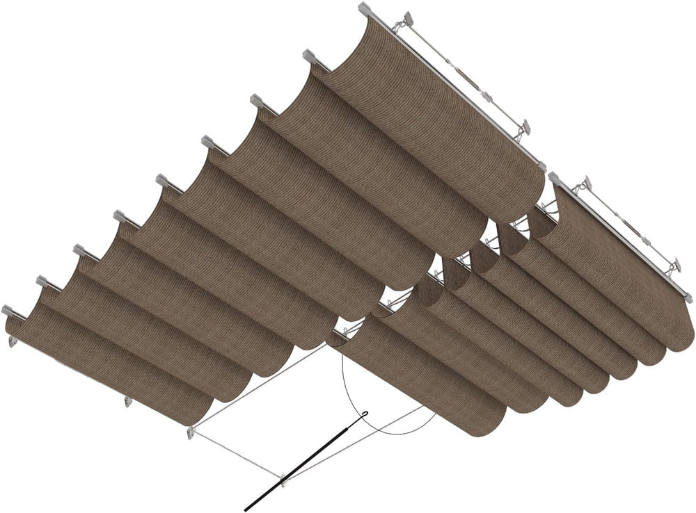 4' × 16' Pergola Shade Cover Retractable Pergola Replacement Canopy S...