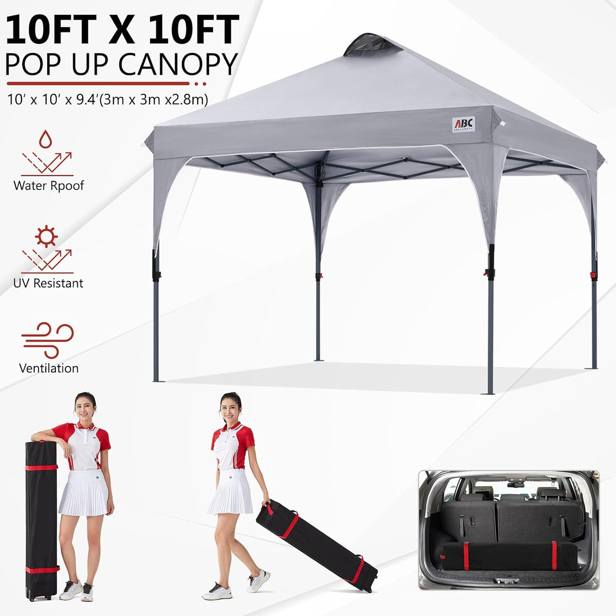 abccanopy 10x10 pop up canopy tent instant outdoor shown in use