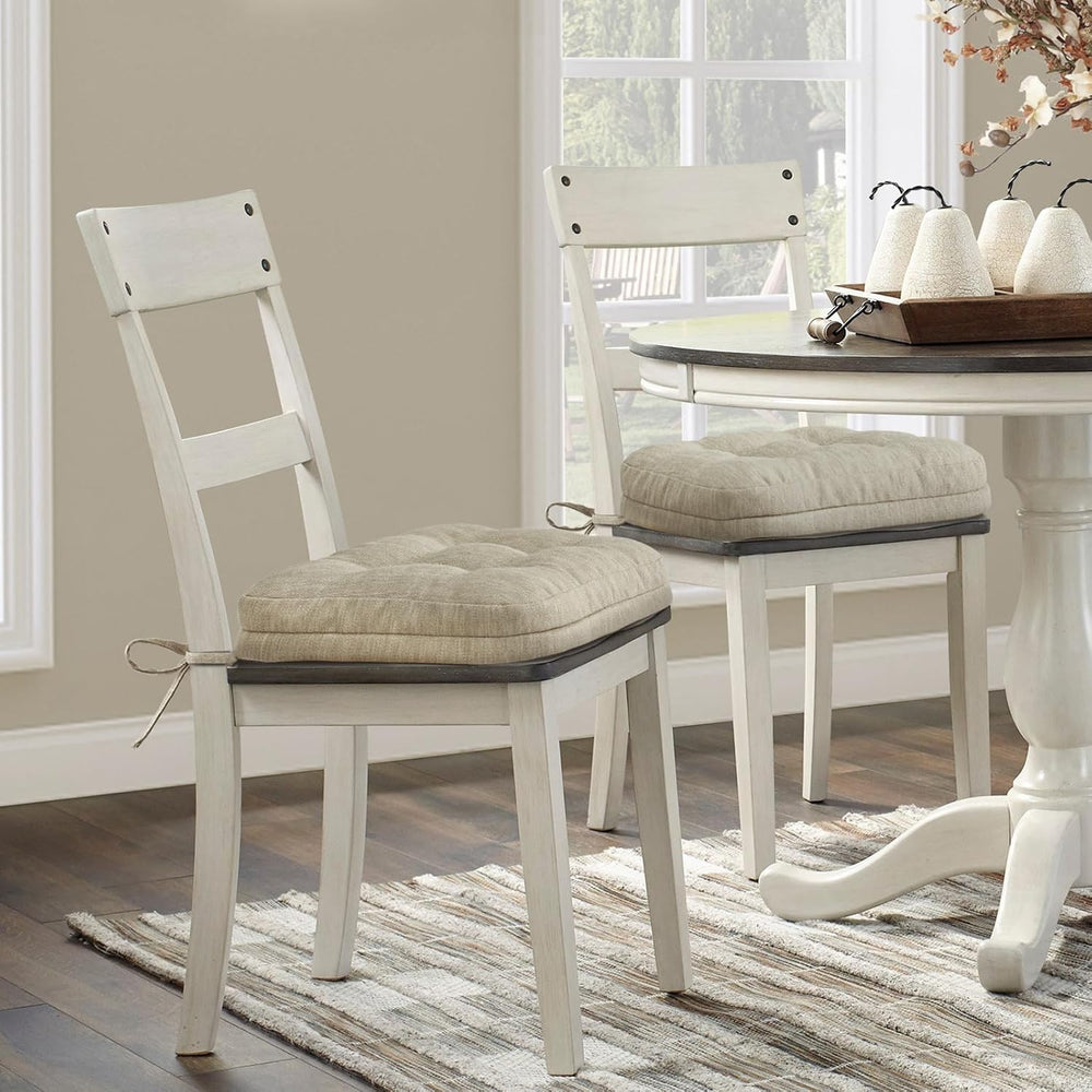 Shinnwa Dining Chair Cushions Set of 6, Dual-Layer Memory Foam Kitchen Chair ...