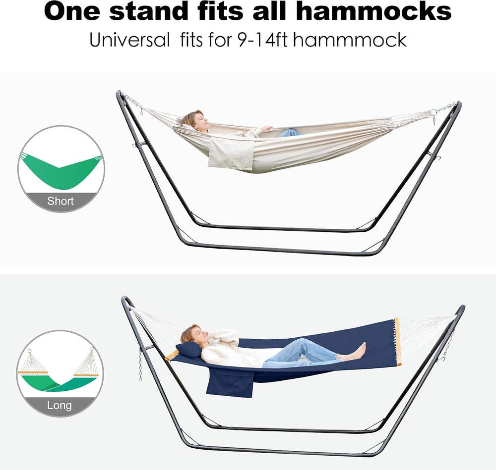 gafete Hammock Stand for Outside, Fits 9-14ft Hammock, 600 lbs Capacity