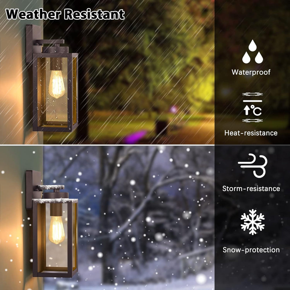 BesLowe Outdoor Wall Light Fixtures, Oil-Rubbed Bronze Wall Lanterns