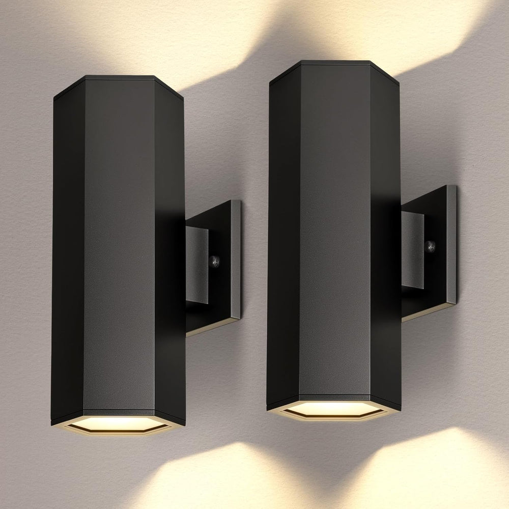 Outdoor Light Fixture, Up and Down Lights Outdoor Wall Light, 2 Packs, Waterp...