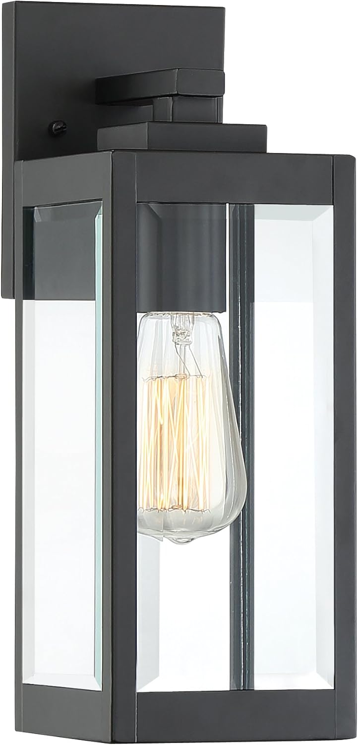 Quoizel Westover 14" Outdoor Wall Lantern, Earth Black