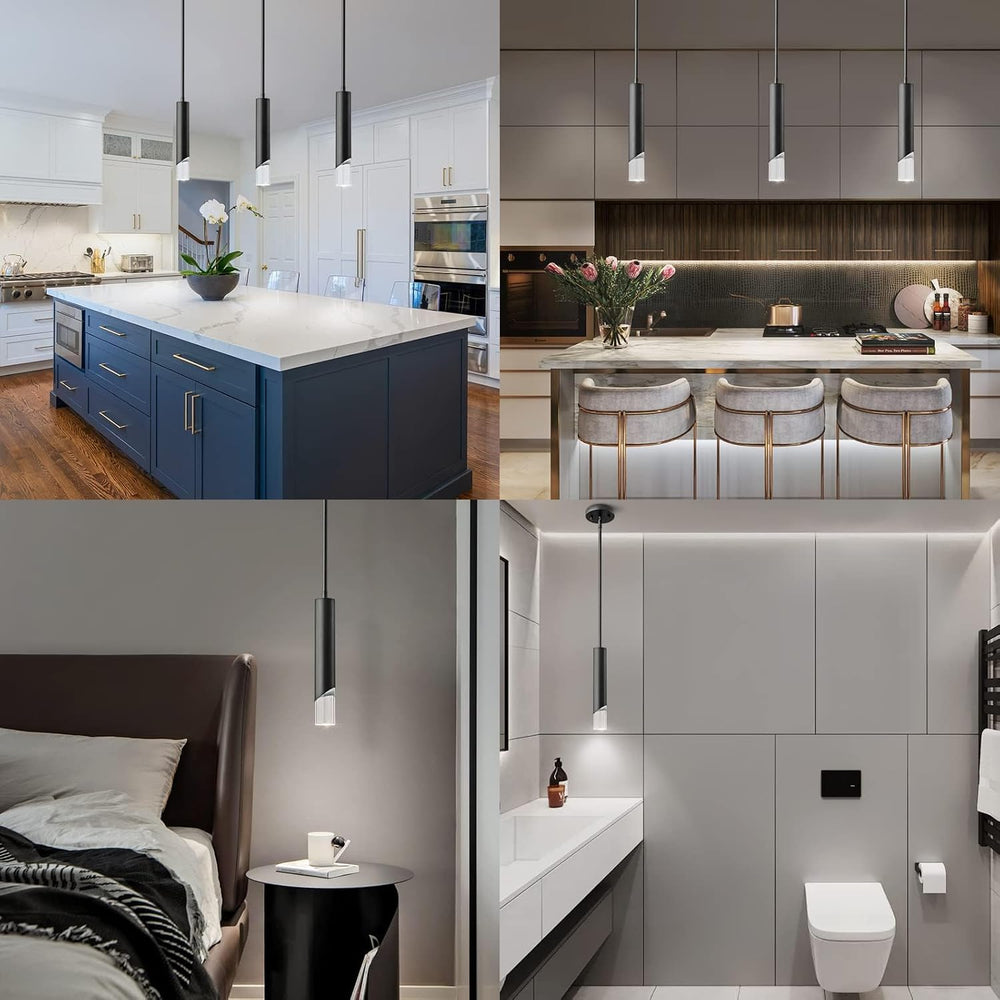 Modern Pendent Lights in Kitchen, Black Mini Pendant Light Bedroom Bedside Ta...