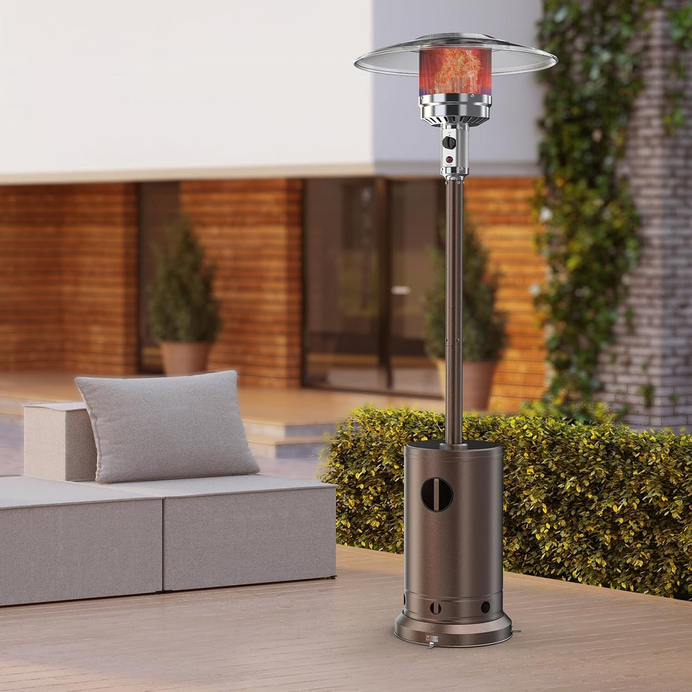 DUMOS 48,000 BTU Propane Patio Heater with Wheels, Outdoor Gas Heater