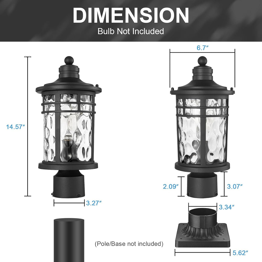 Darkaway Outdoor Post Lights Lamp Posts Outdoor Lighting, Aluminum Post Light...