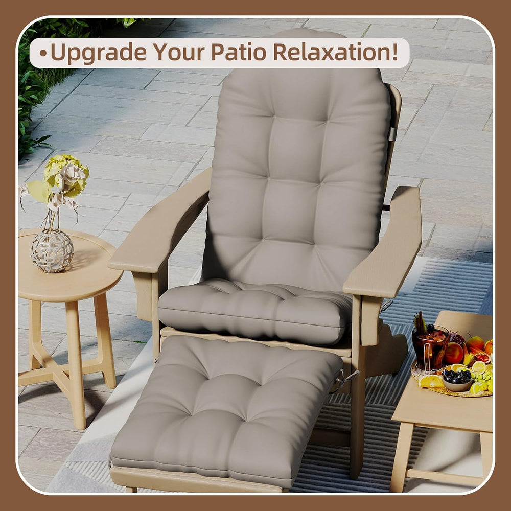 Outdoor Adirondack Chair Cushion 44x19x4 Inch, Beige